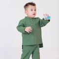 At The Market Collection Boy Baju Melayu Set Pine Green - Umbi