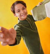 At The Market Collection Boy Baju Melayu Set Pine Green - Umbi