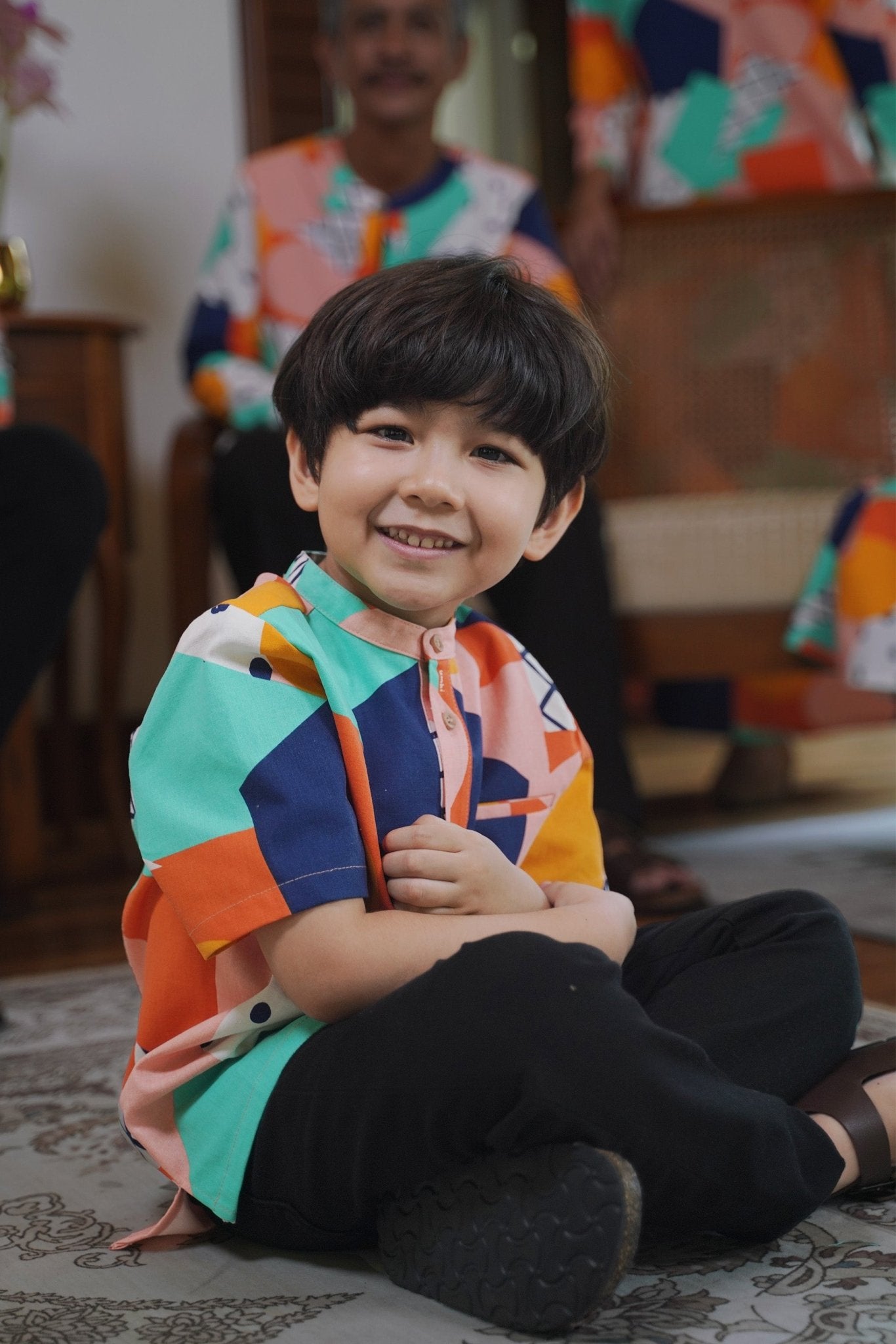 At The Market Collection Boy Short Sleeves Fruit Punch Print - Umbi