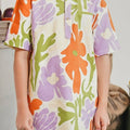 At The Market Collection Boy Short Sleeves Shirt Fleur Print - Umbi