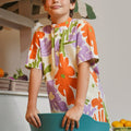 At The Market Collection Boy Short Sleeves Shirt Fleur Print - Umbi