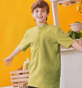 At The Market Collection Boy Short Sleeves Shirt Lime Green - Umbi