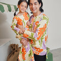 At The Market Collection Girl Boxy Blouse Fleur Print - Umbi