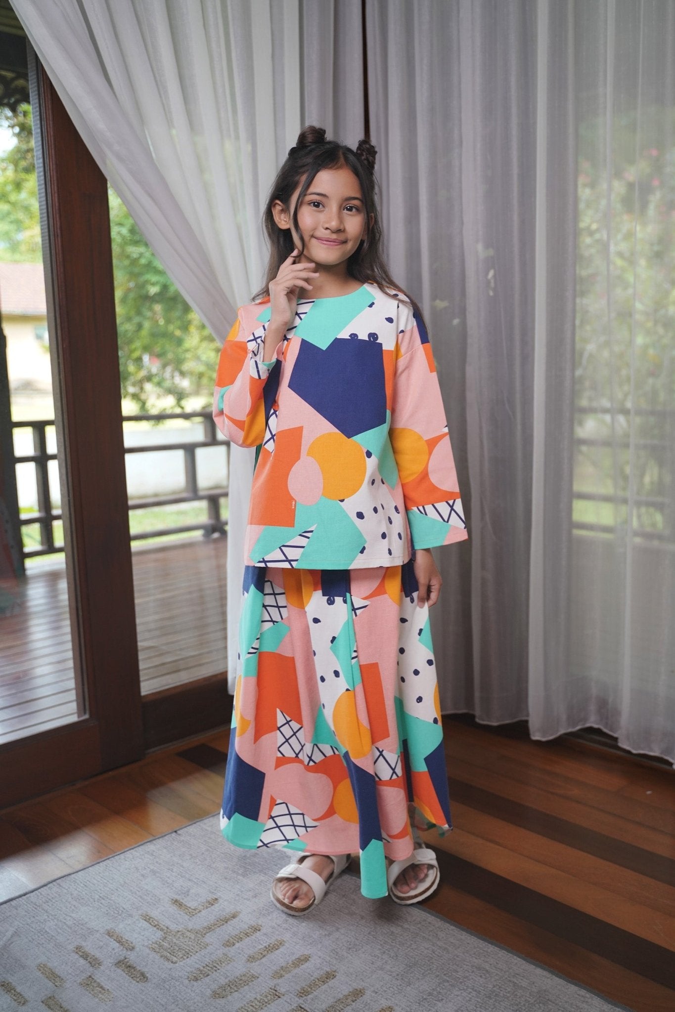 At The Market Collection Girl Boxy Blouse Fruit Punch Print - Umbi