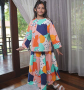 At The Market Collection Girl Boxy Blouse Fruit Punch Print - Umbi