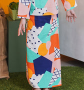 At The Market Collection Girl Classic Skirt Fruit Punch Print - Umbi