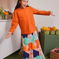 At The Market Collection Girl Classic Skirt Fruit Punch Print - Umbi