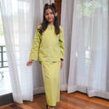 At The Market Collection Girl Kurung Top Lime Green - Umbi