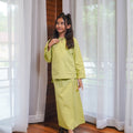 At The Market Collection Girl Kurung Top Lime Green - Umbi