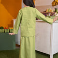 At The Market Collection Girl Kurung Top Lime Green - Umbi