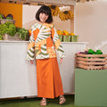 At The Market Collection Girl Kurung Top Sunflower Print - Umbi