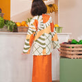 At The Market Collection Girl Kurung Top Sunflower Print - Umbi