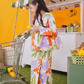 At The Market Collection Girl Ruffle Blouse Fleur Print - Umbi
