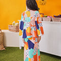 At The Market Collection Girl Ruffle Blouse Fruit Punch Print - Umbi