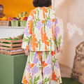At The Market Collection Girl Teacup Skirt Fleur Print - Umbi