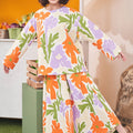 At The Market Collection Girl Teacup Skirt Fleur Print - Umbi