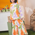 At The Market Collection Girl Teacup Skirt Fleur Print - Umbi