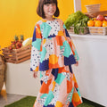 At The Market Collection Girl Teacup Skirt Fruit Punch Print - Umbi