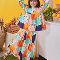 At The Market Collection Girl Teacup Skirt Fruit Punch Print - Umbi
