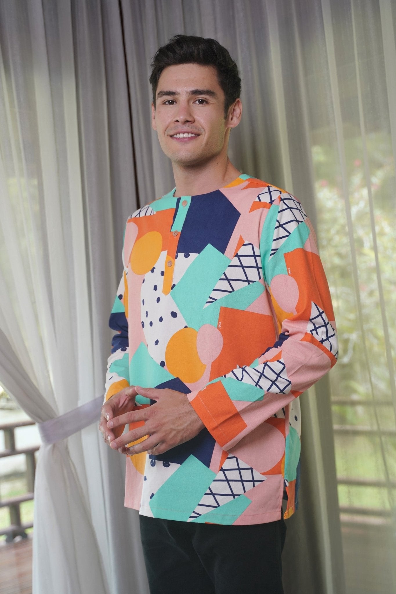 At The Market Collection Men Kurta Fruit Punch Print - Umbi