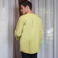 At The Market Collection Men Kurta Lime Green - Umbi
