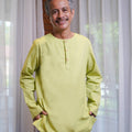 At The Market Collection Men Kurta Lime Green - Umbi