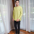 At The Market Collection Men Kurta Lime Green - Umbi