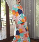 At The Market Collection Women Boxy Blouse Fruit Punch Print - Umbi