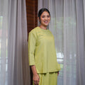 At The Market Collection Women Boxy Blouse Lime Green - Umbi