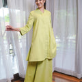 At The Market Collection Women Long Kebaya Blouse Lime Green - Umbi