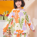 baju raya family sedondon kids girls boxy blouse fleur print