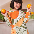 baju raya family sedondon kids girls blouse sunflower print