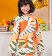 baju raya family sedondon kids girls kurung top sunflower print