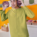 baju raya family sedondon adult men kurta lime green 