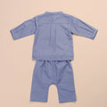 Baby Baju Melayu Set Pigeon Blue - Umbi