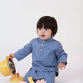 Baby Baju Melayu Set Pigeon Blue - Umbi