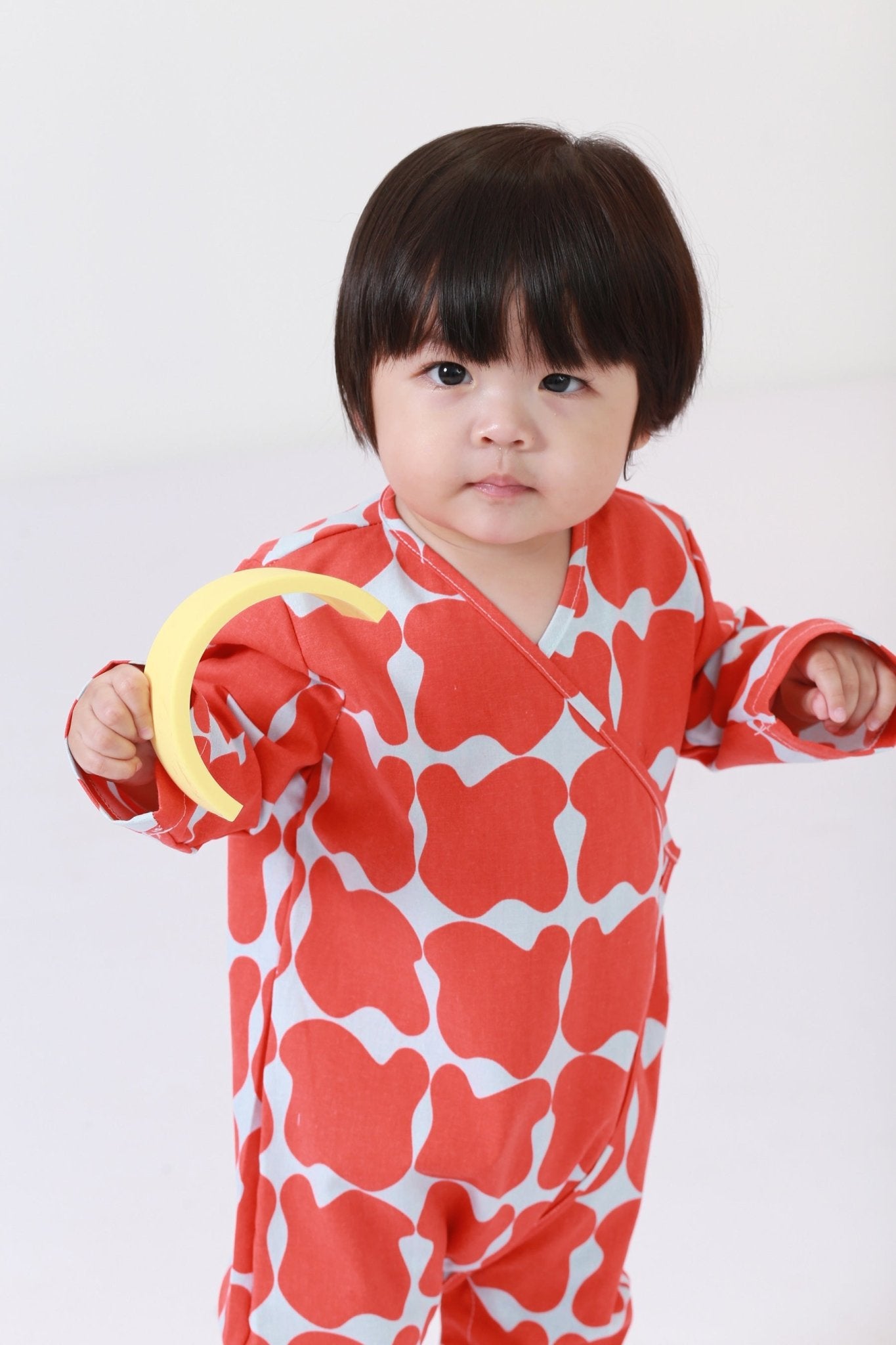 Baby Kimono Jumpsuit Bubblegum Print - Umbi