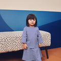 Baby Kurung Dress Pigeon Blue - Umbi