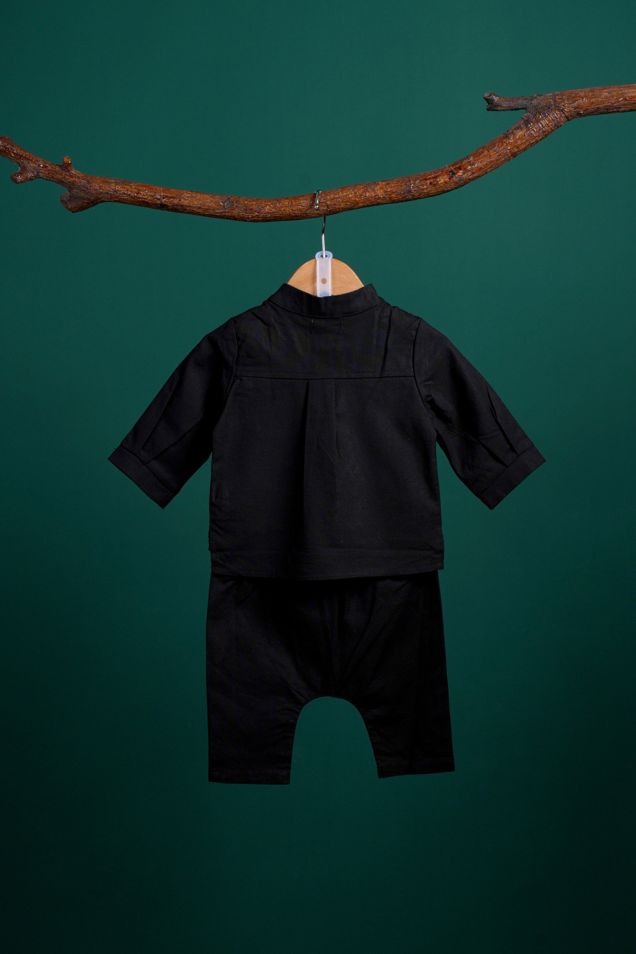 The Rimba Raya Baby Baju Melayu Set Black