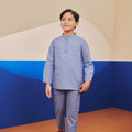 Boy Baju Melayu Set Pigeon Blue - Umbi