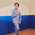 Boy Baju Melayu Set Pigeon Blue - Umbi