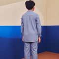 Boy Baju Melayu Set Pigeon Blue - Umbi