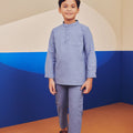 Boy Baju Melayu Set Pigeon Blue - Umbi