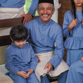 Boy Baju Melayu Set Pigeon Blue - Umbi