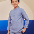 Boy Baju Melayu Set Pigeon Blue - Umbi