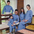 Boy Baju Melayu Set Pigeon Blue - Umbi