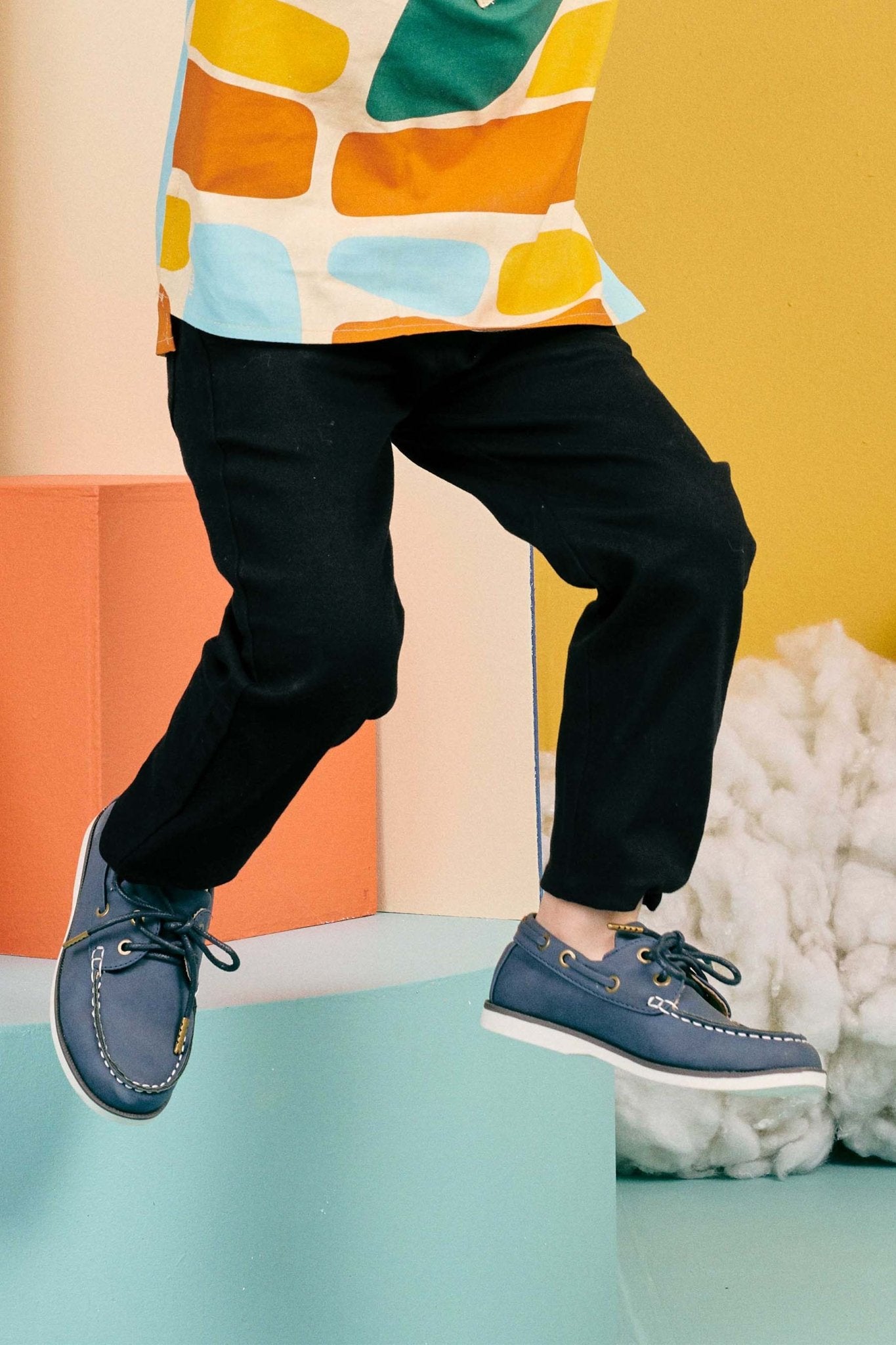 Boy Fitted Pants Black - Umbi