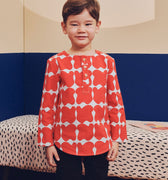 Boy Kurta Top Bubblegum Print - Umbi
