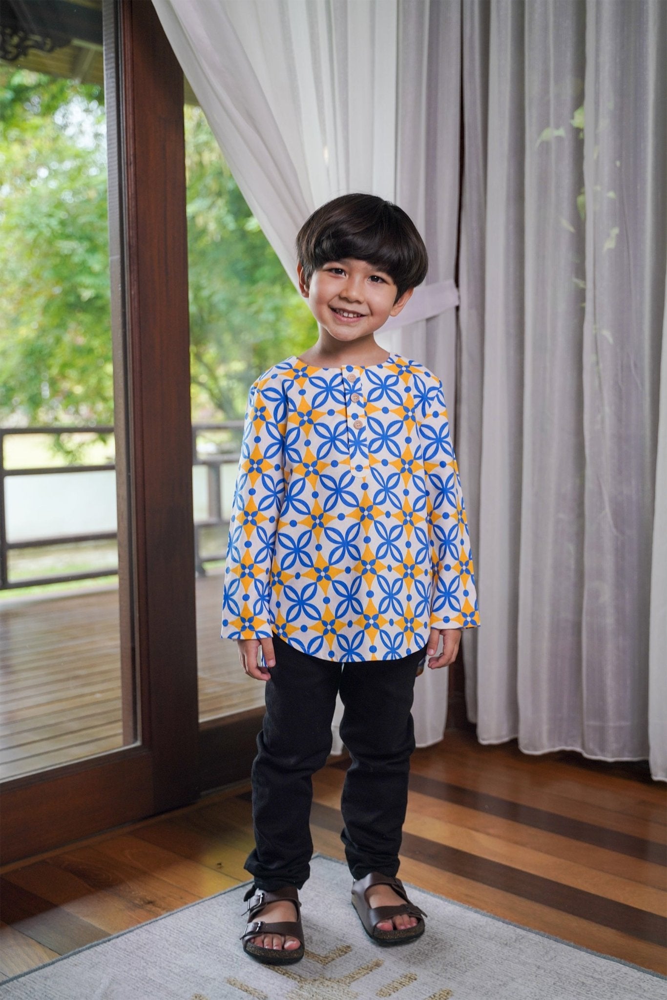 Boy Kurta Top Popcorn Print - Umbi