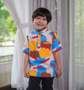 Boy Short Sleeves Shirt Jellybean Print - Umbi
